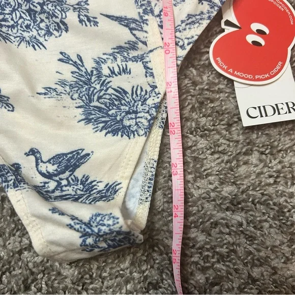 Cider Blue and Cream Printed Bodysuit - Picture 7 of 8